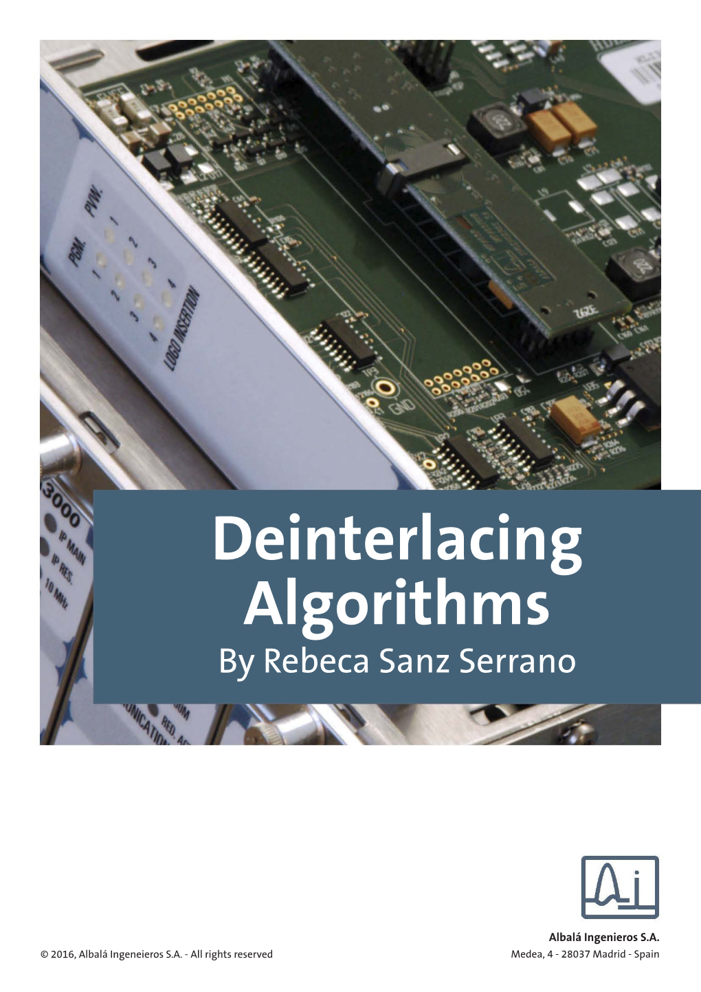 Deinterlacing Algorithms by Rebeca Sanz Serrano