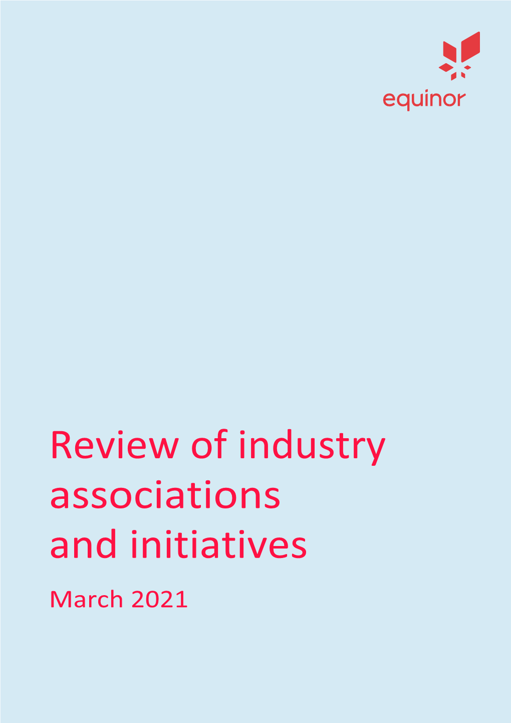 2021 Review of Industry Associations