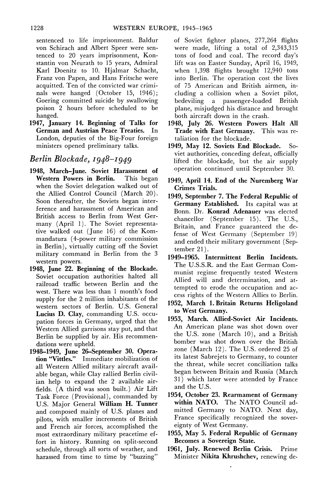 Berlin Blockade, 1948-1949 Lifted the Blockade, but the Air Supply 1948, March-June