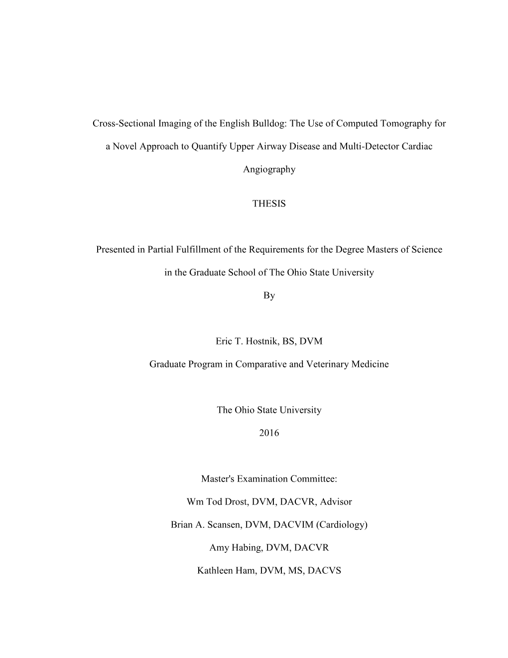 Cross-Sectional Imaging of the English Bulldog: the Use of Computed Tomography For