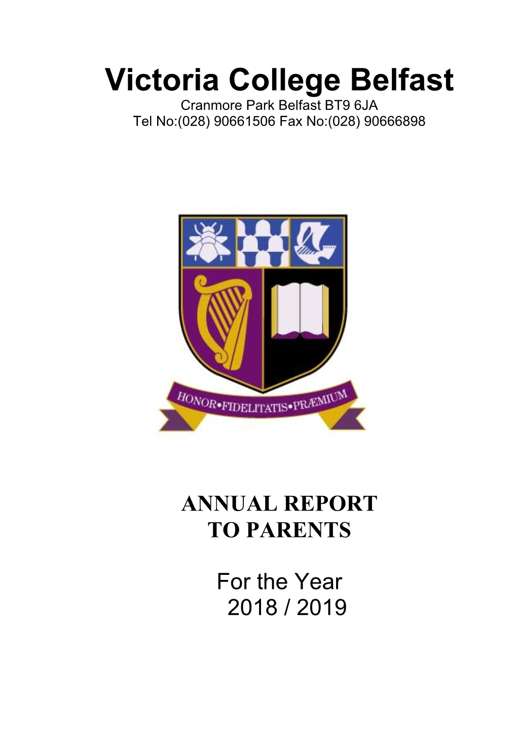ANNUAL REPORT to PARENTS for the Year 2018 / 2019