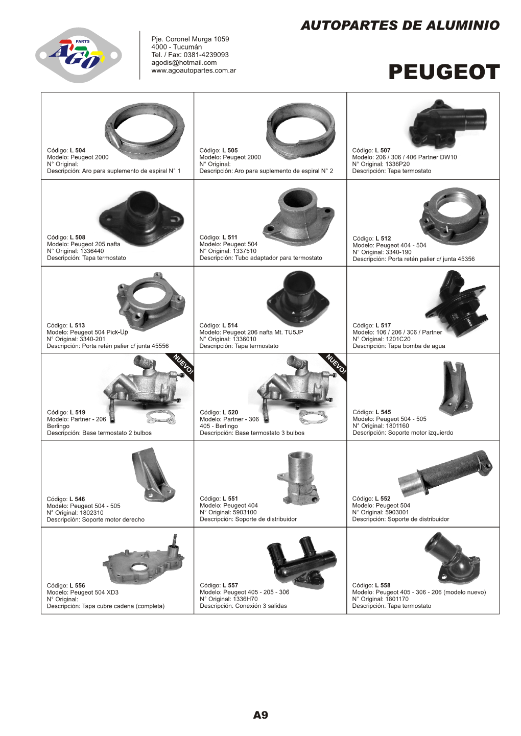 Catalogo Piezas Aluminio PEUGEOT.Pdf