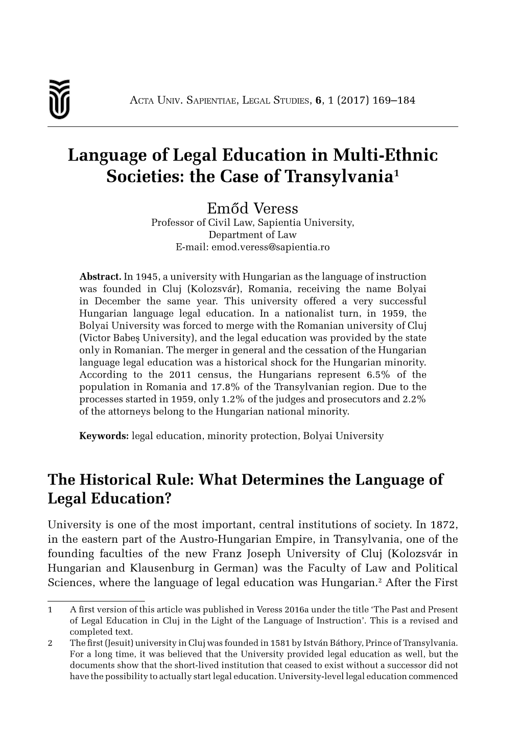 Language of Legal Education in Multi