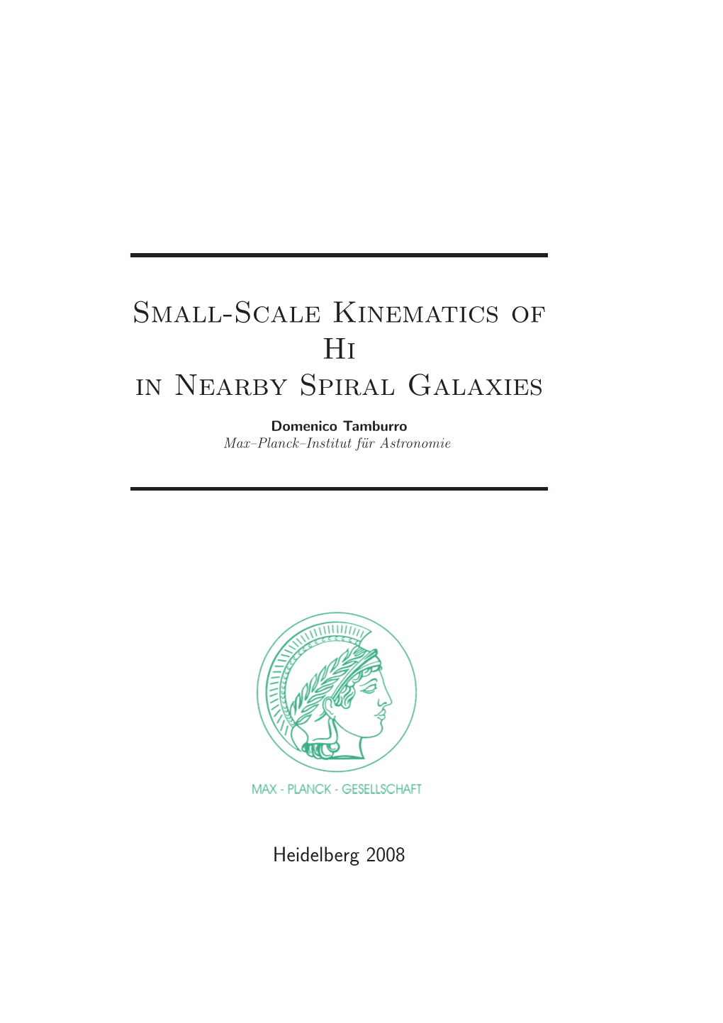Small-Scale Kinematics of Hi in Nearby Spiral Galaxies