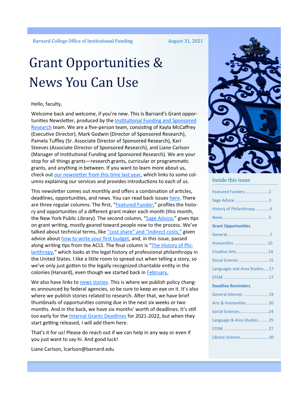 Grant Opportunities & News You Can