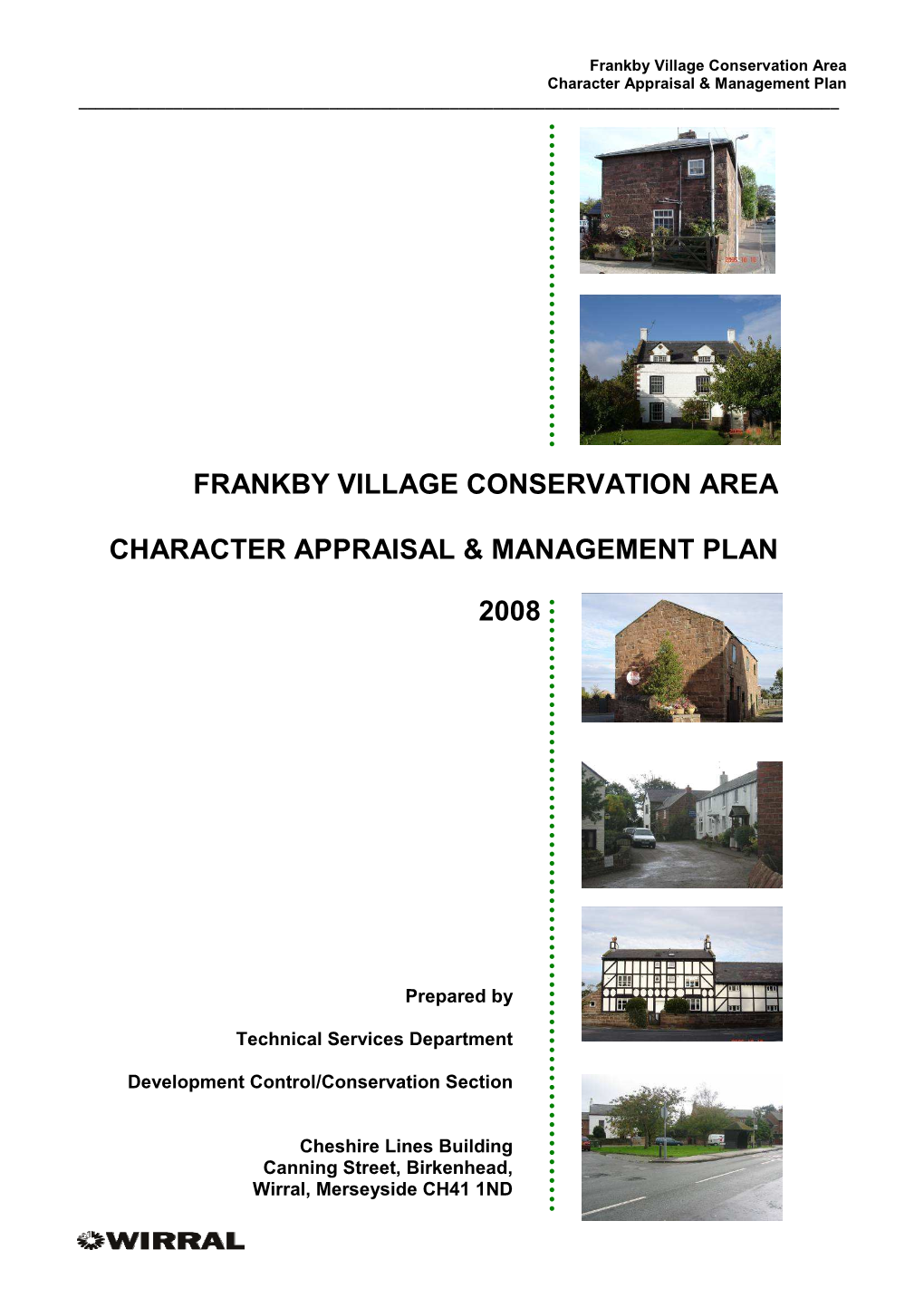 Frankby Village Character Appraisal and Management