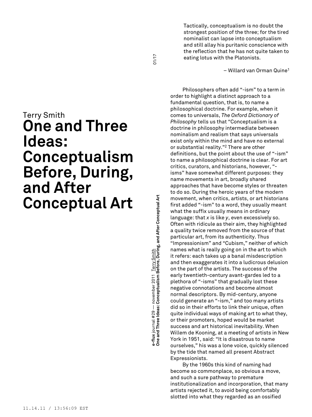 Conceptualism Before, During, and After Conceptual