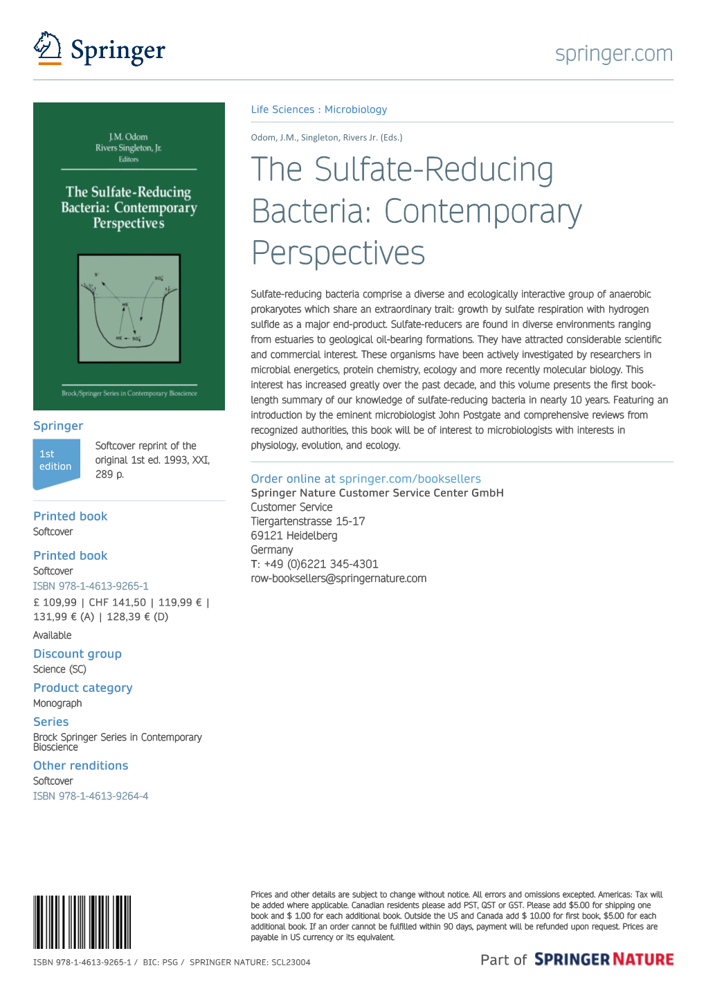 The Sulfate-Reducing Bacteria: Contemporary Perspectives