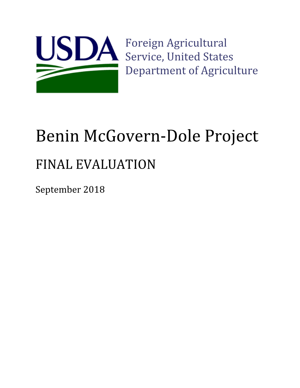 Benin Mcgovern-Dole Project