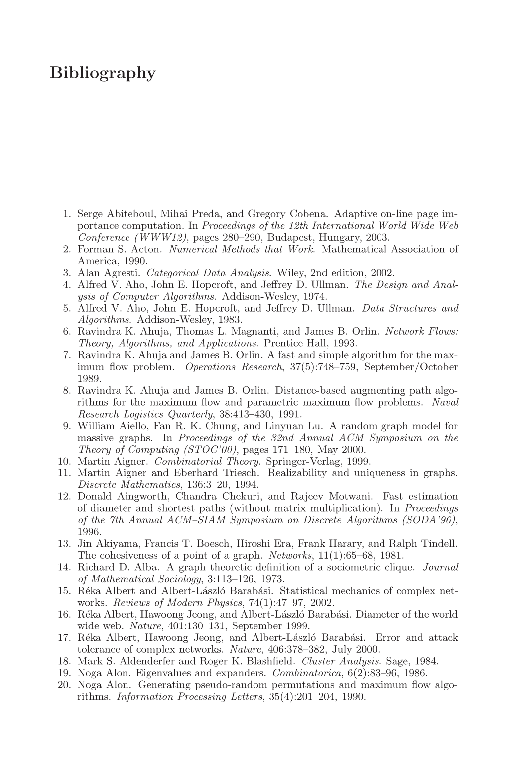 Network Analysisnetwork Analysis (Backmatter Pages)