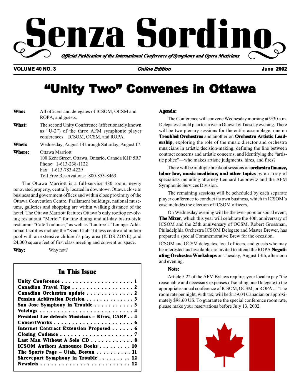 Unity Two” Convenes in Ottawa