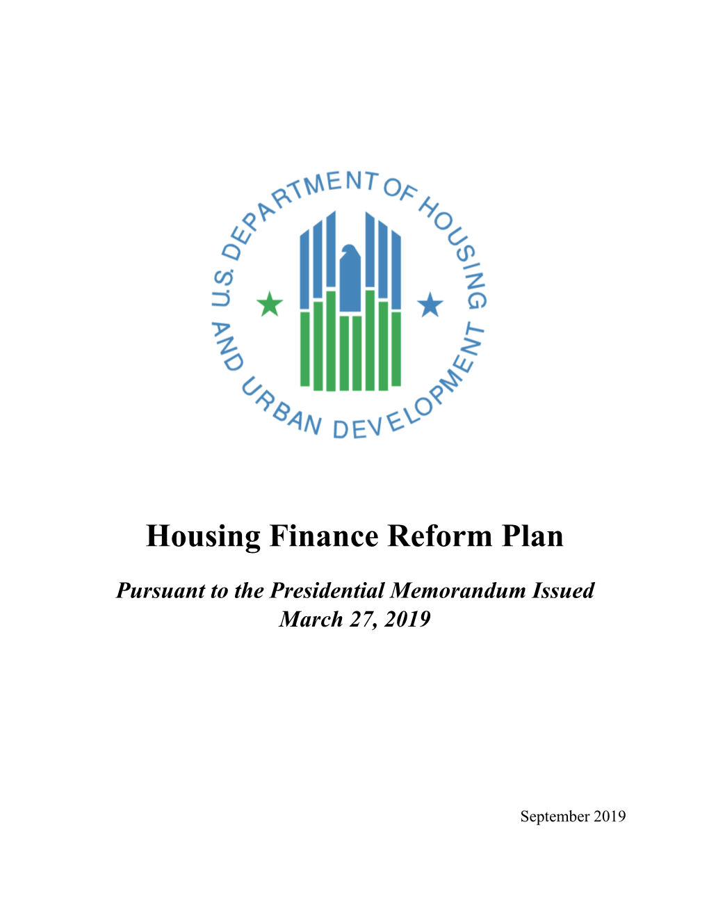 Housing Finance Reform Plan