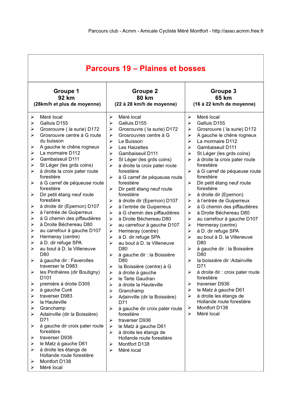 Parcours N°19