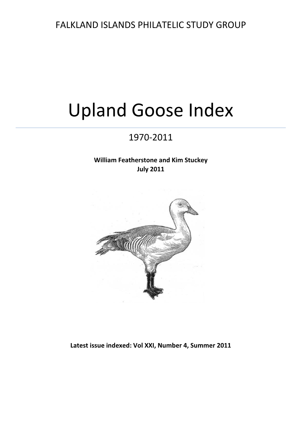 Upland Goose Index