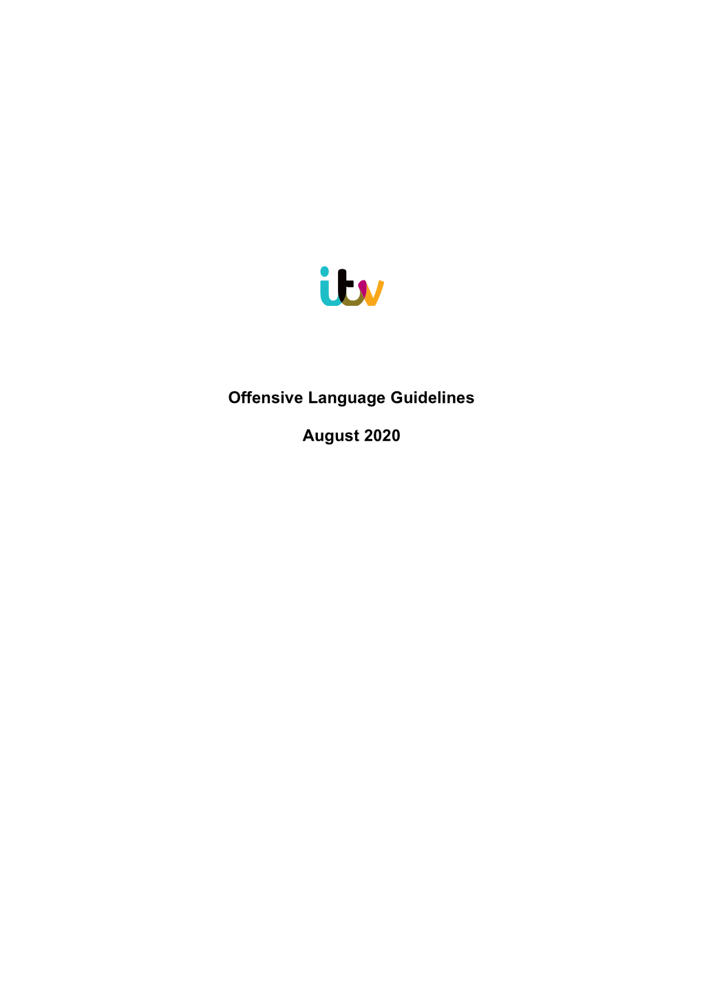 Offensive Language Guidelines August 2020