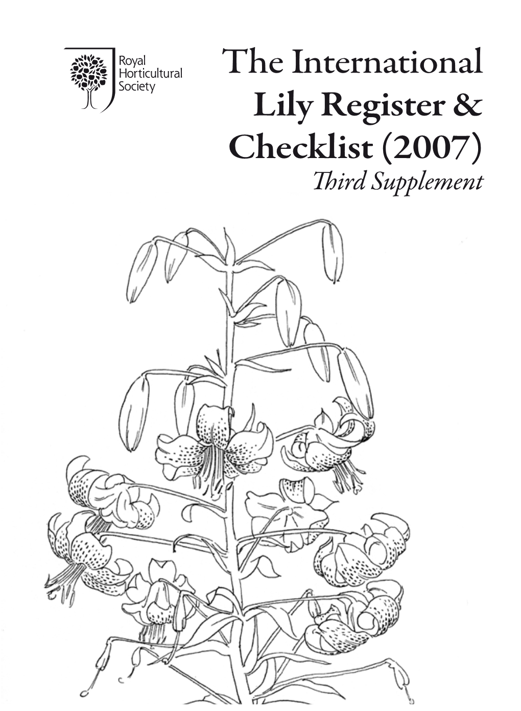 International Lily Register and Checklist (2007) Third Supplement