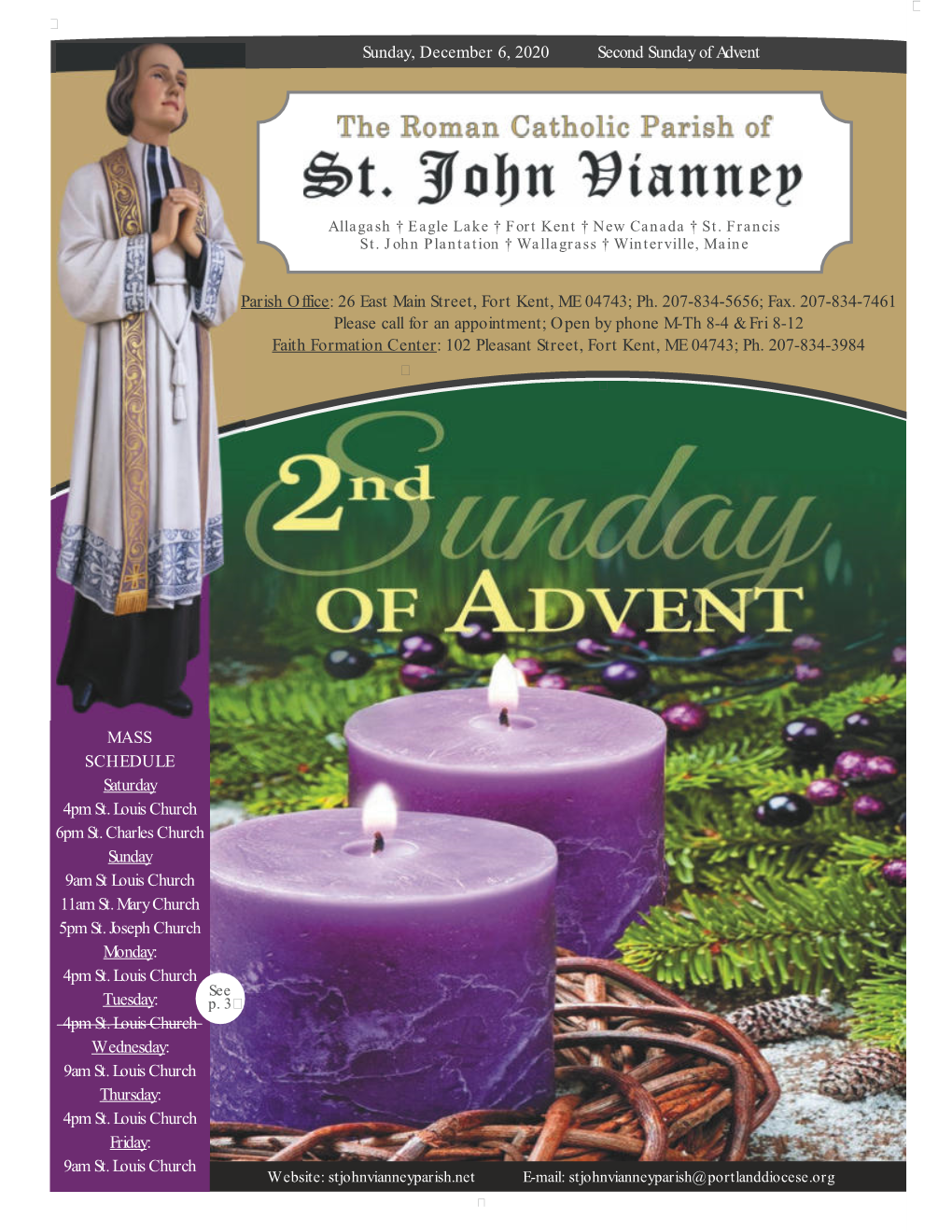 Sunday, December 6, 2020 Second Sunday of Advent MASS