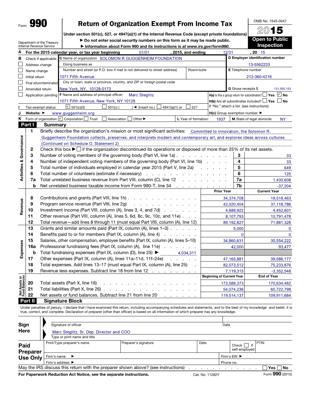 Return of Organization Exempt from Income