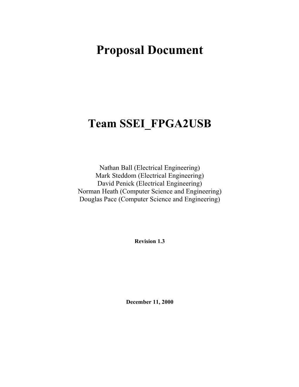 Proposal Document