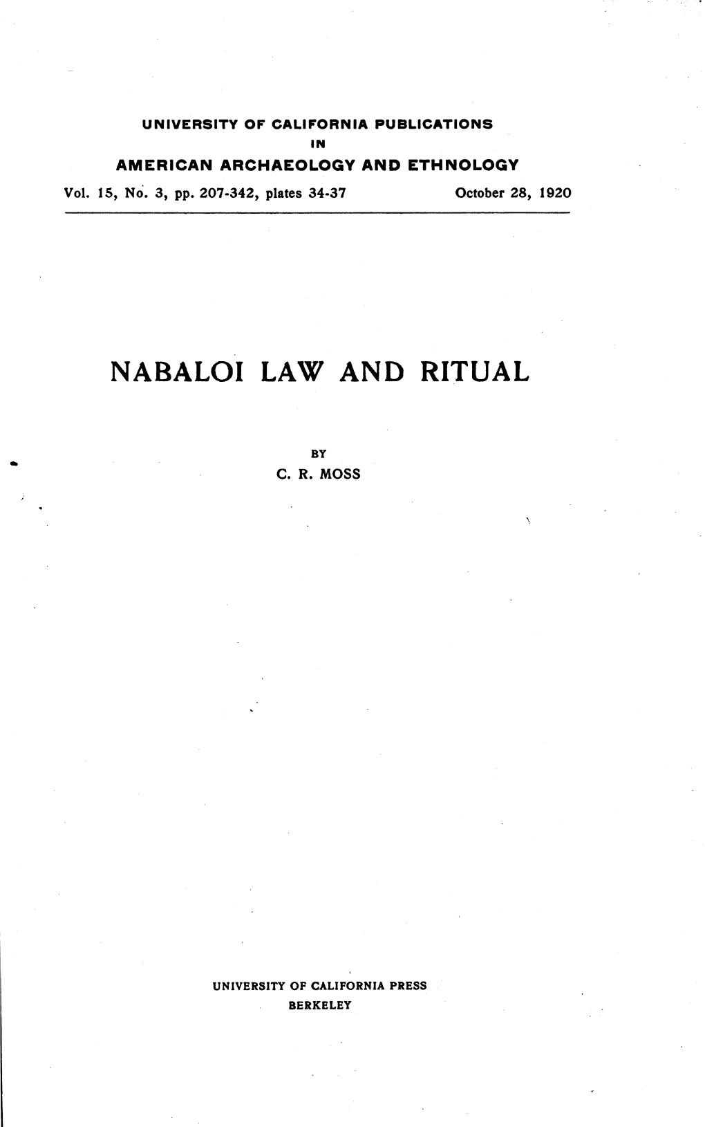 Nabaloi Law and Ritual