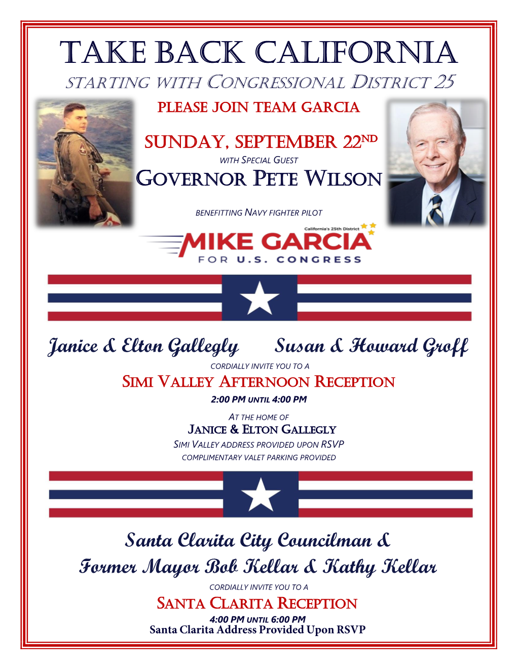 Take Back California Starting with Congressional District 25 Please Join Team Garcia