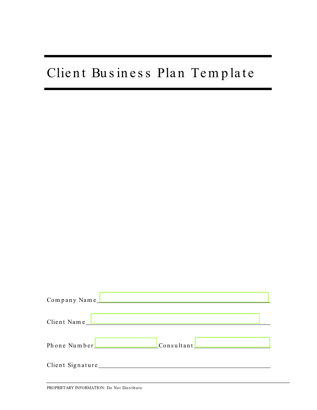 Small Business Pack Business Plan