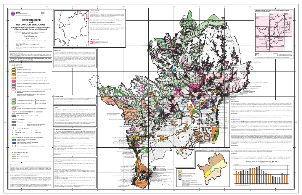 Mineral Resources Map for Hertfordshire