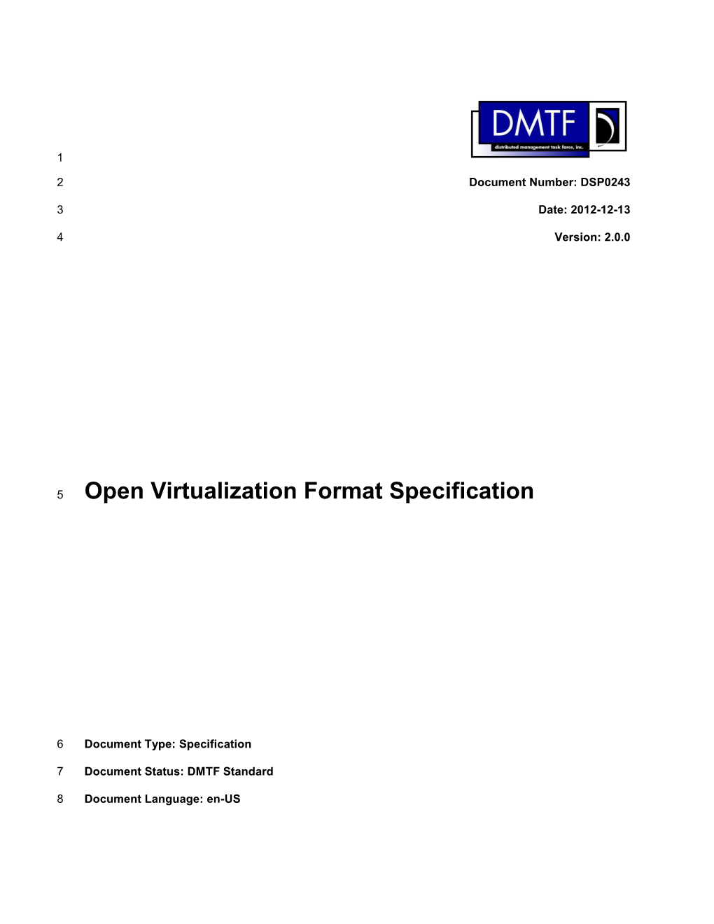 Open Virtualization Format Specification