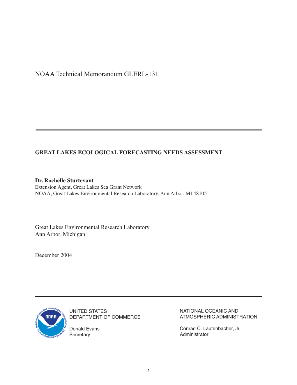 NOAA Technical Memorandum GLERL-131
