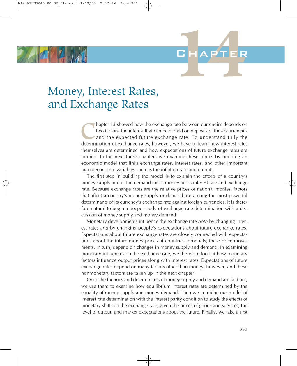 14Chapter Money, Interest Rates, and Exchange Rates