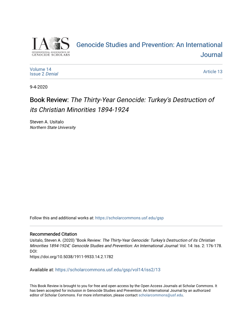 The Thirty-Year Genocide: Turkey's Destruction of Its Christian Minorities 1894-1924