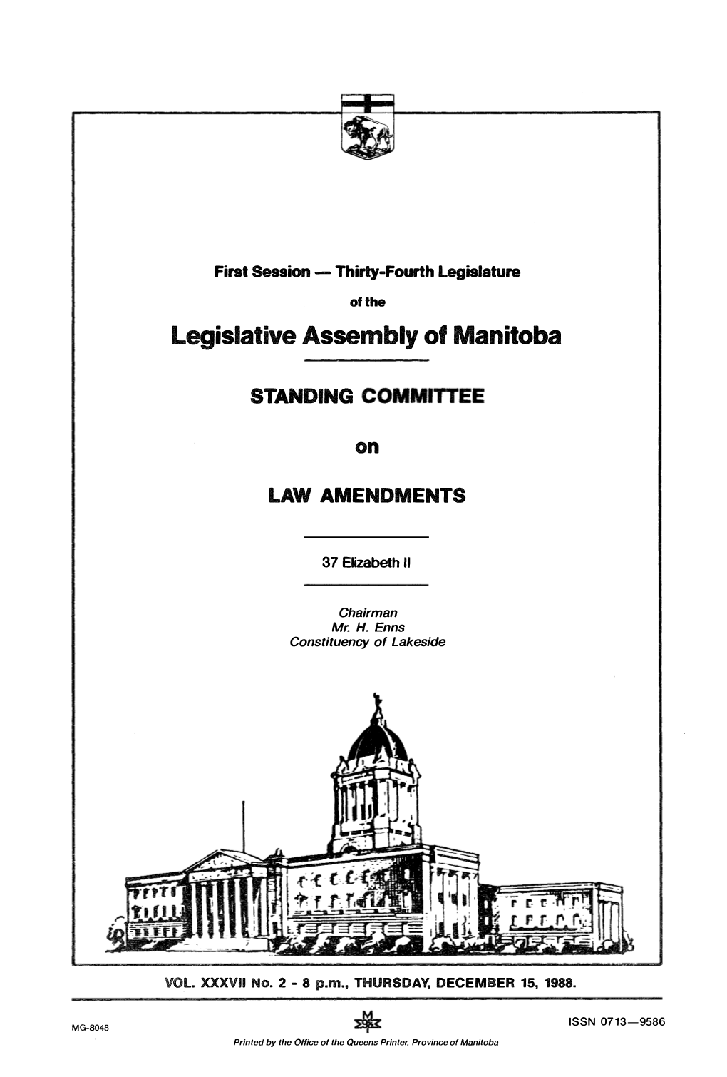 Legislative Assembly of Manitoba