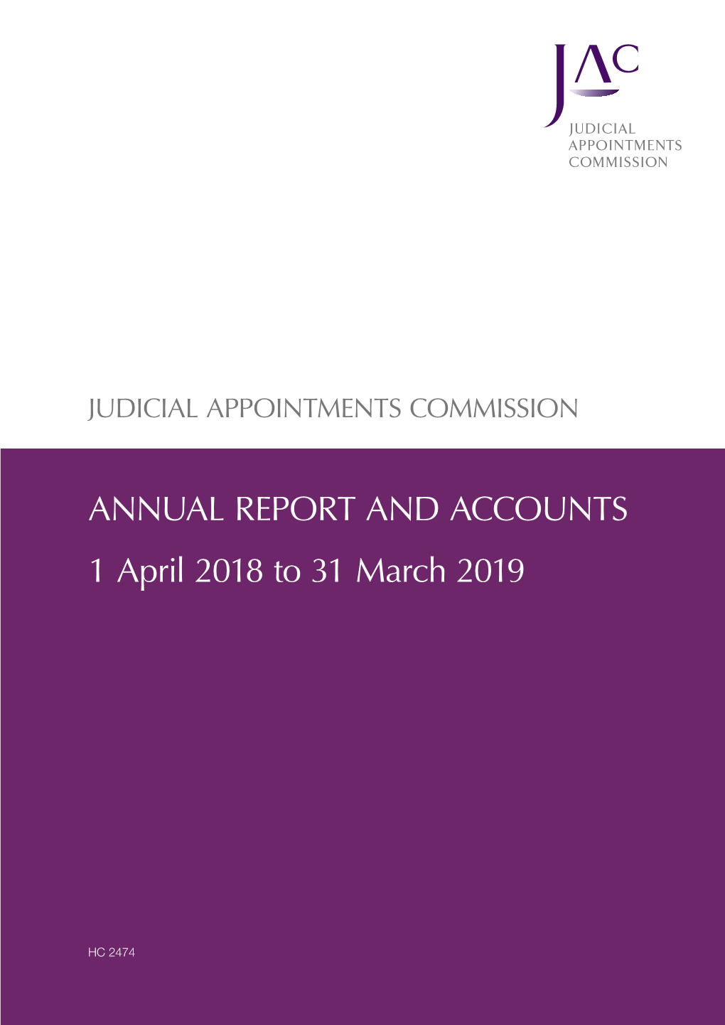 ANNUAL REPORT and ACCOUNTS 1 April 2018 to 31 March 2019