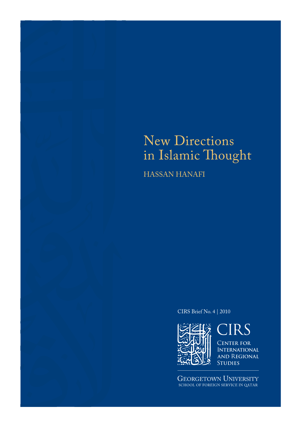 New Directions in Islamic Thought HASSAN HANAFI