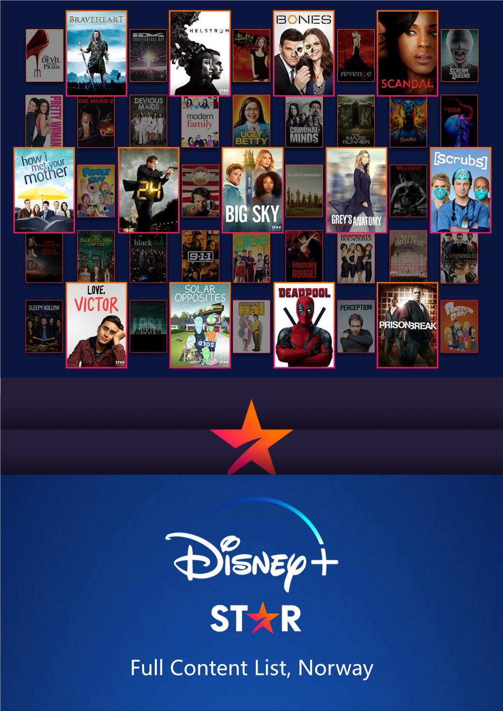 Full Content List, Norway Explore All the Incredible TV Series, Movies and Originals Available to Stream with Star on Disney+ from 23 February