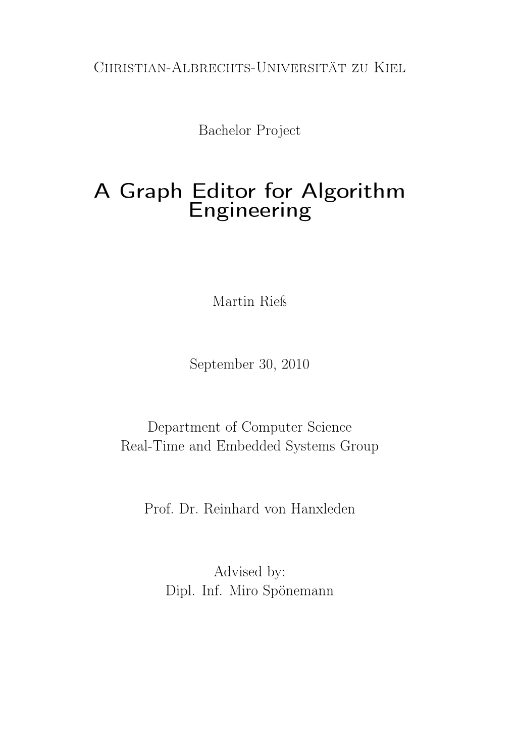 A Graph Editor for Algorithm Engineering