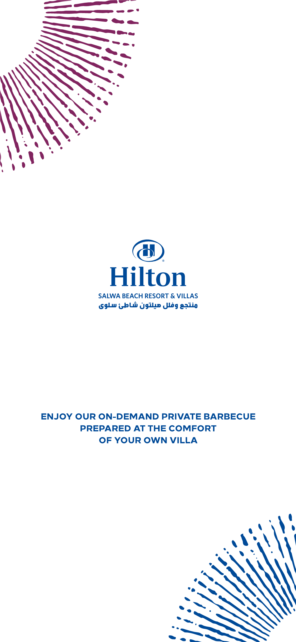 Enjoy Our On-Demand Private Barbecue Prepared at the Comfort of Your Own Villa Family Menu