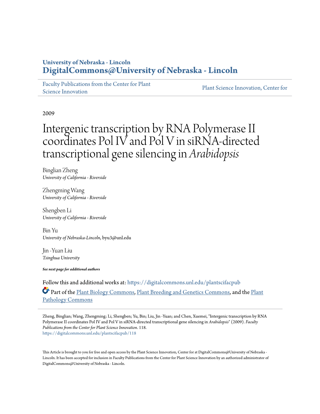 Intergenic Transcription by RNA Polymerase II Coordinates Pol IV