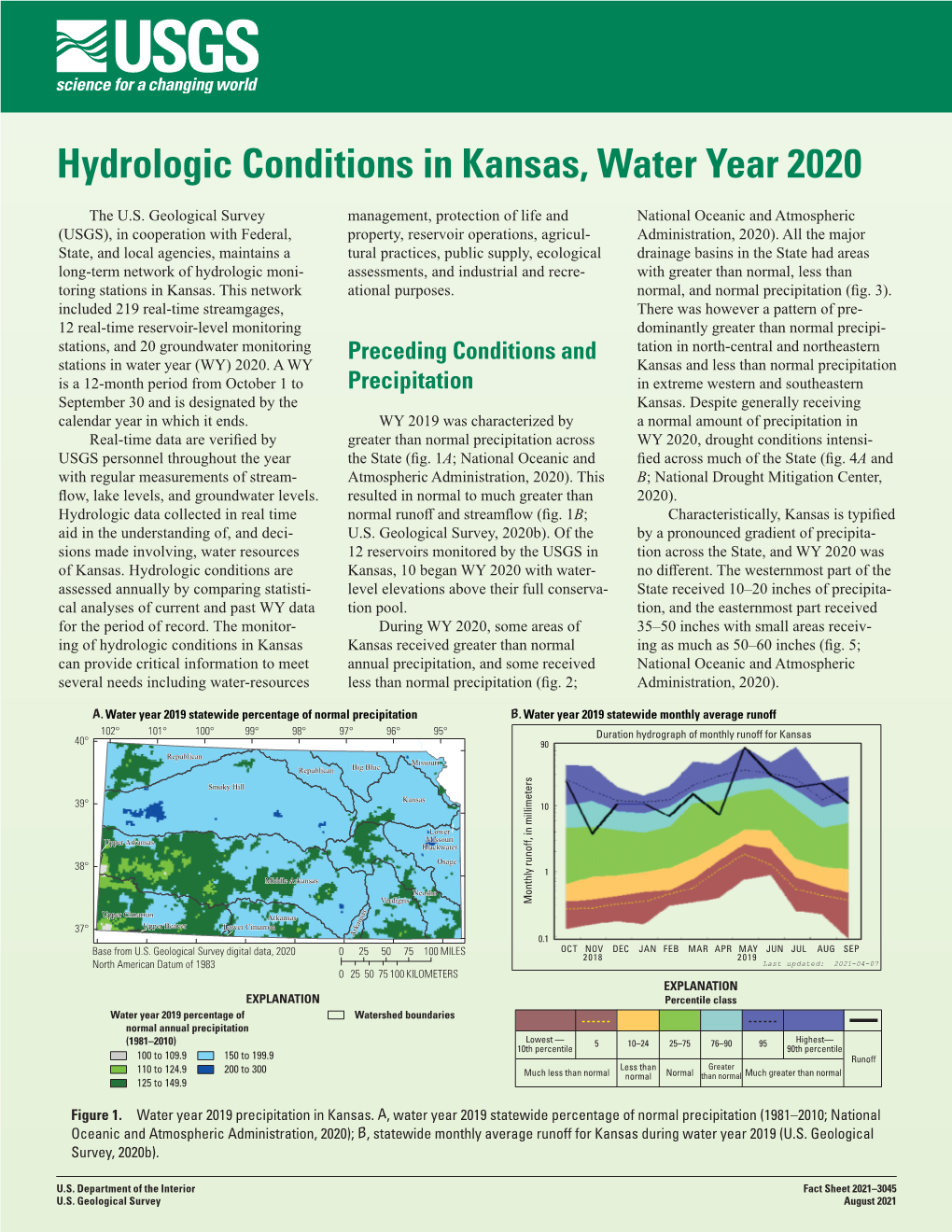 Hydrologic Conditions in Kansas, Water Year 2020