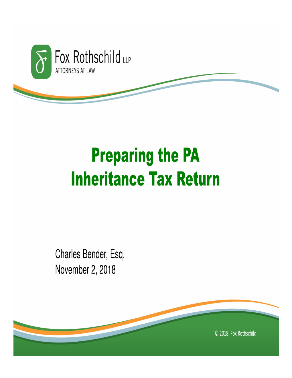 Preparing the PA Inheritance Tax Return