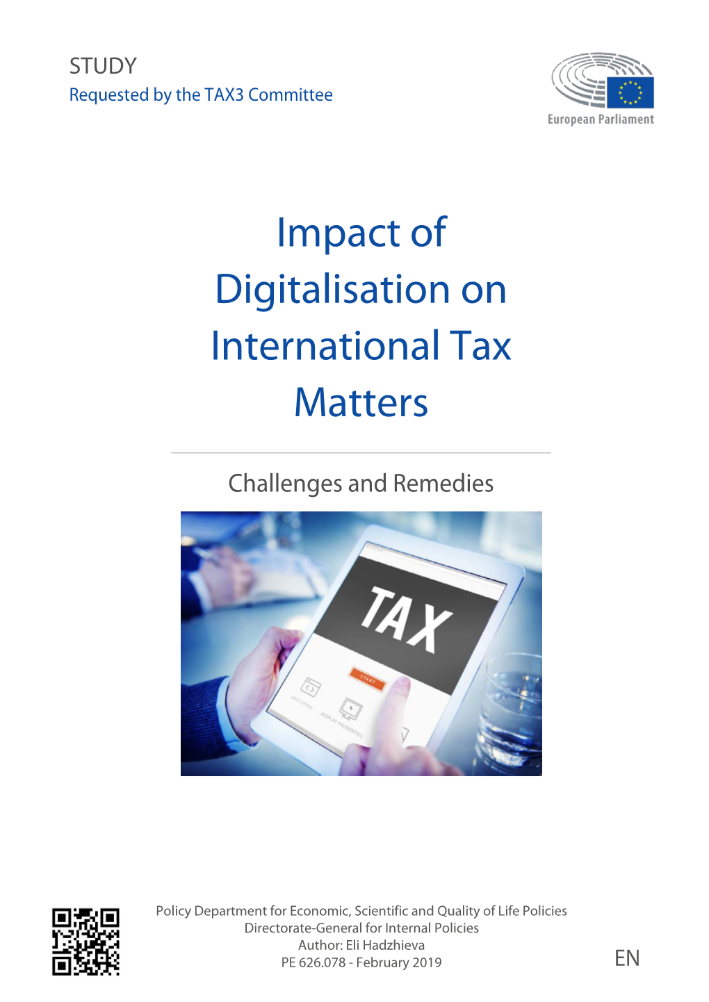 Impact of Digitalisation on International Tax Matters