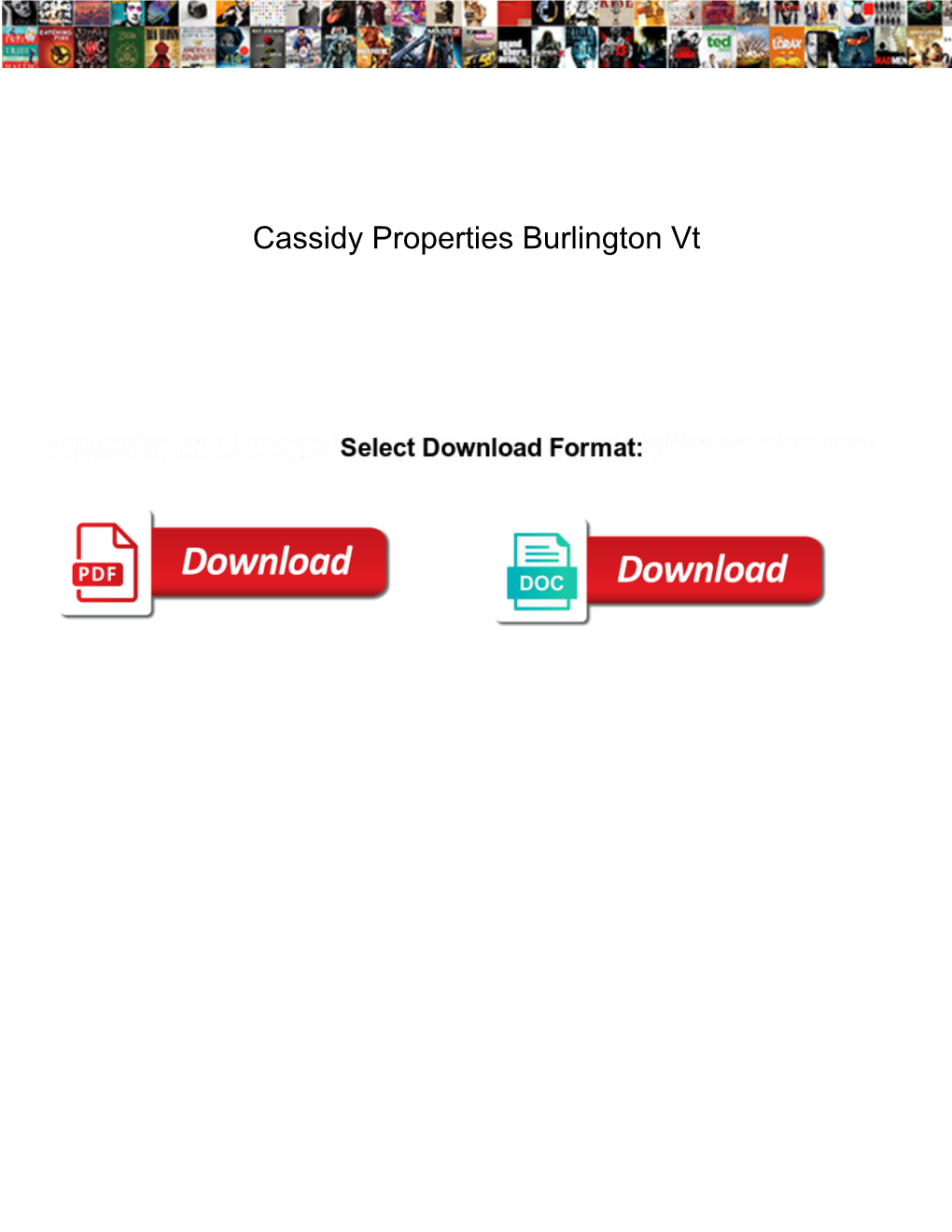 Cassidy Properties Burlington Vt