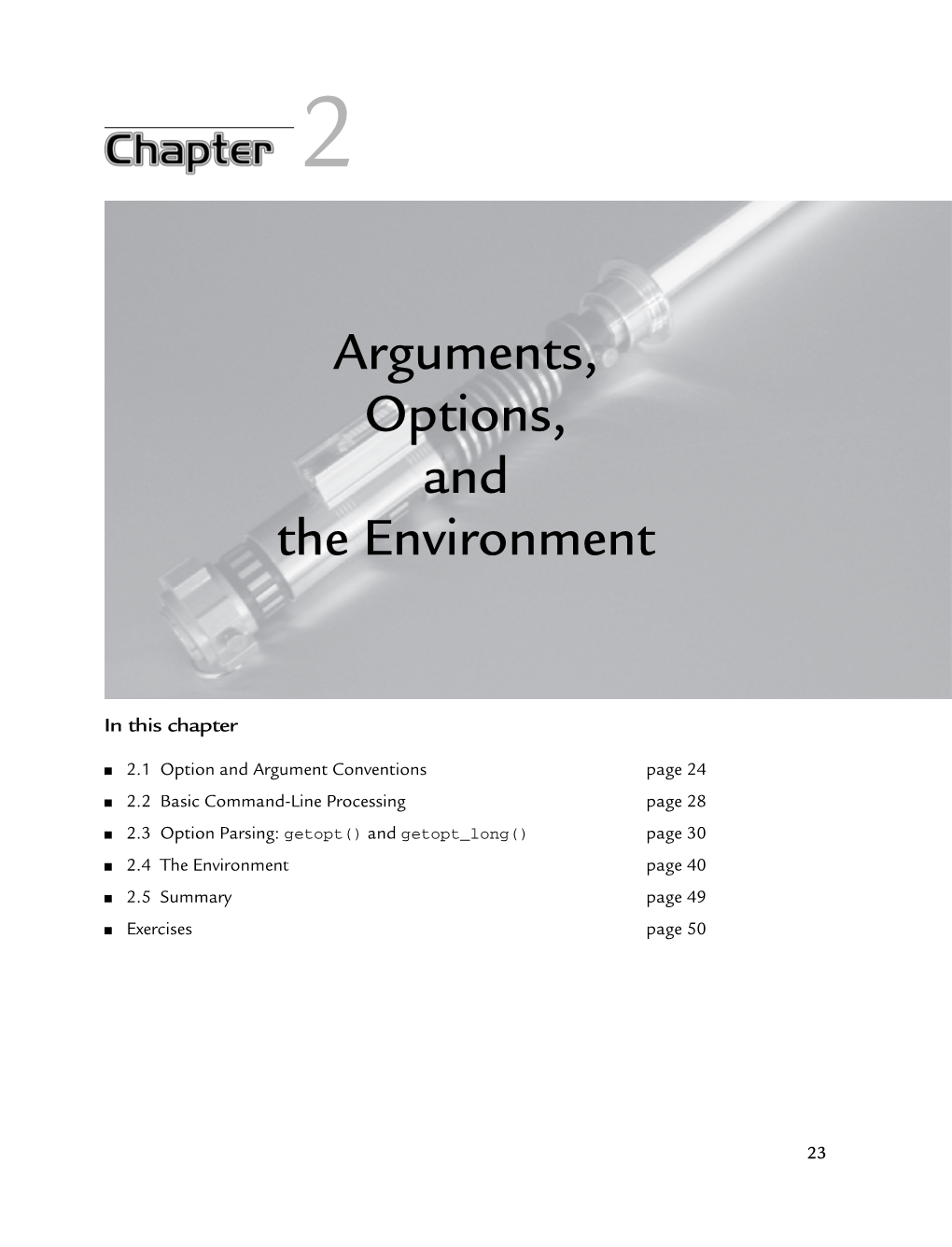 Arguments, Options, and the Environment