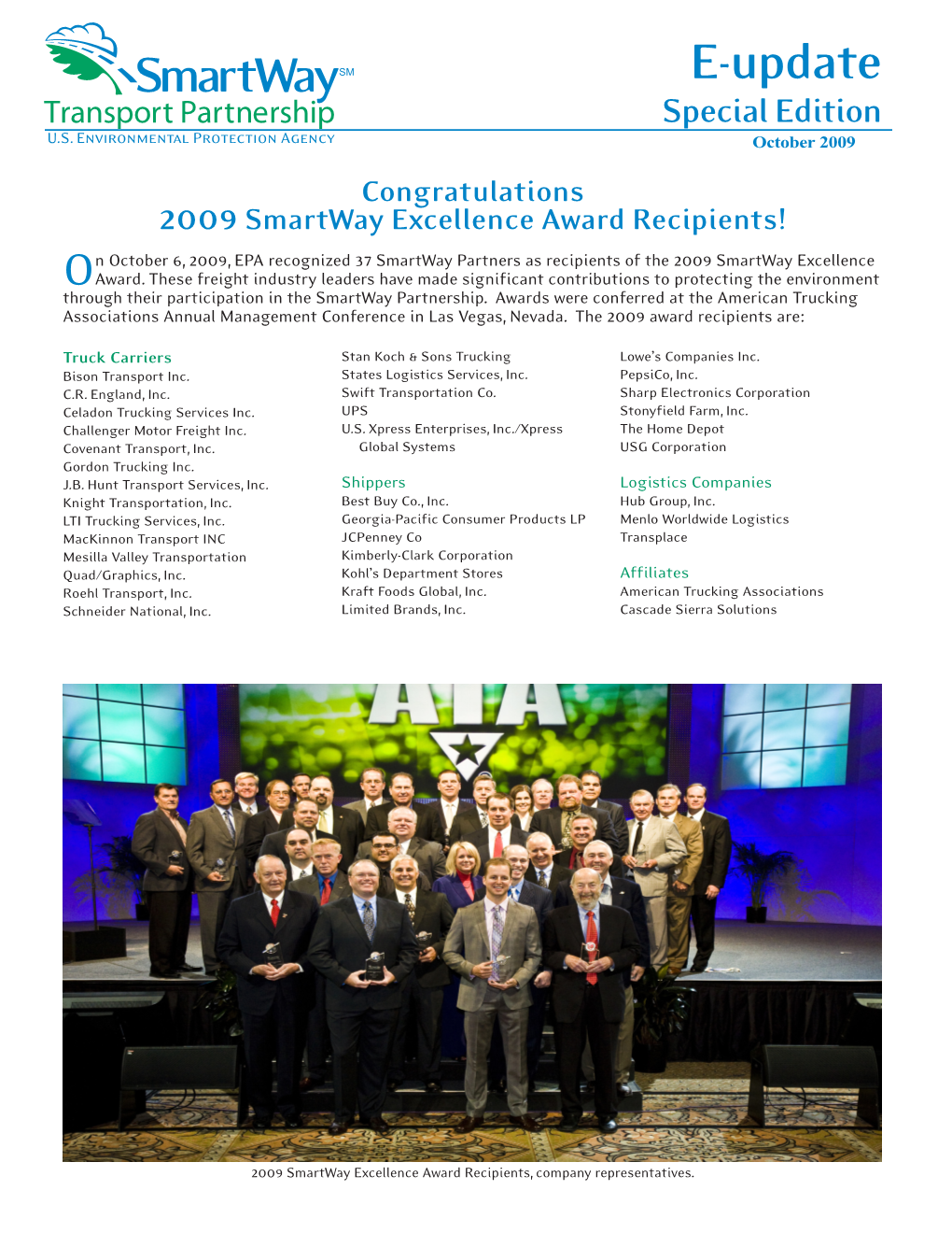 Congratulations 2009Smartway Excellence Award