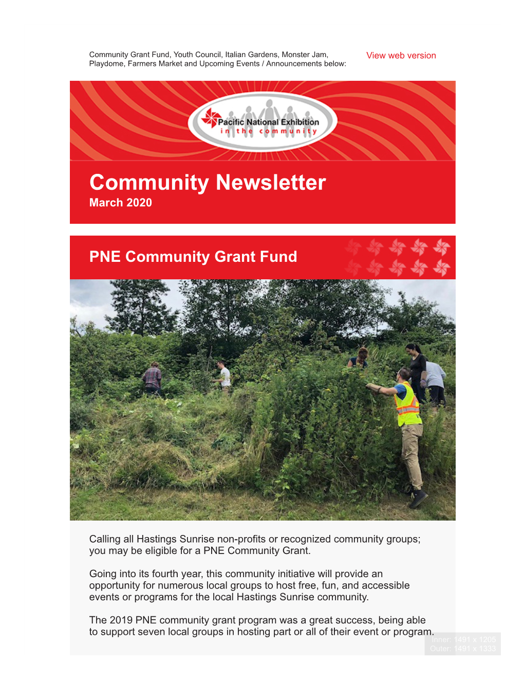 Community Newsletter March 2020