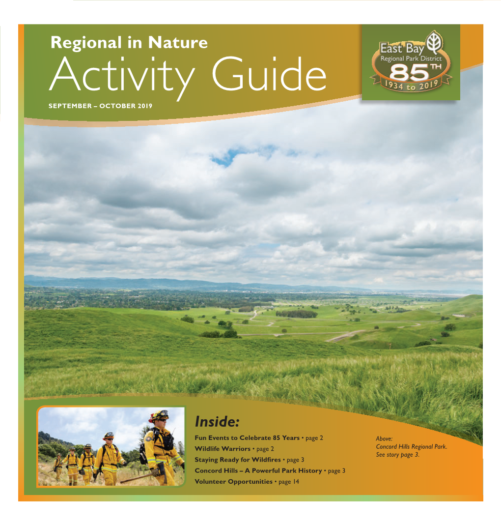 Regional in Nature Activity Guide SEPTEMBER – OCTOBER 2019