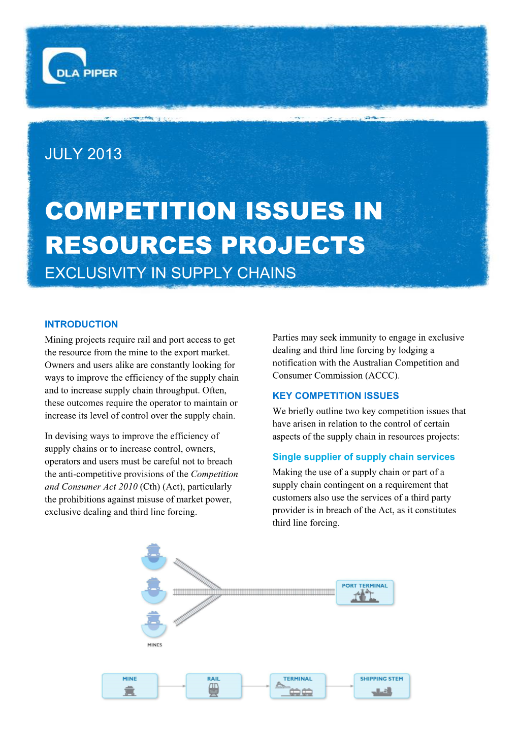 Competition Issues in Resources Projects Exclusivity in Supply Chains