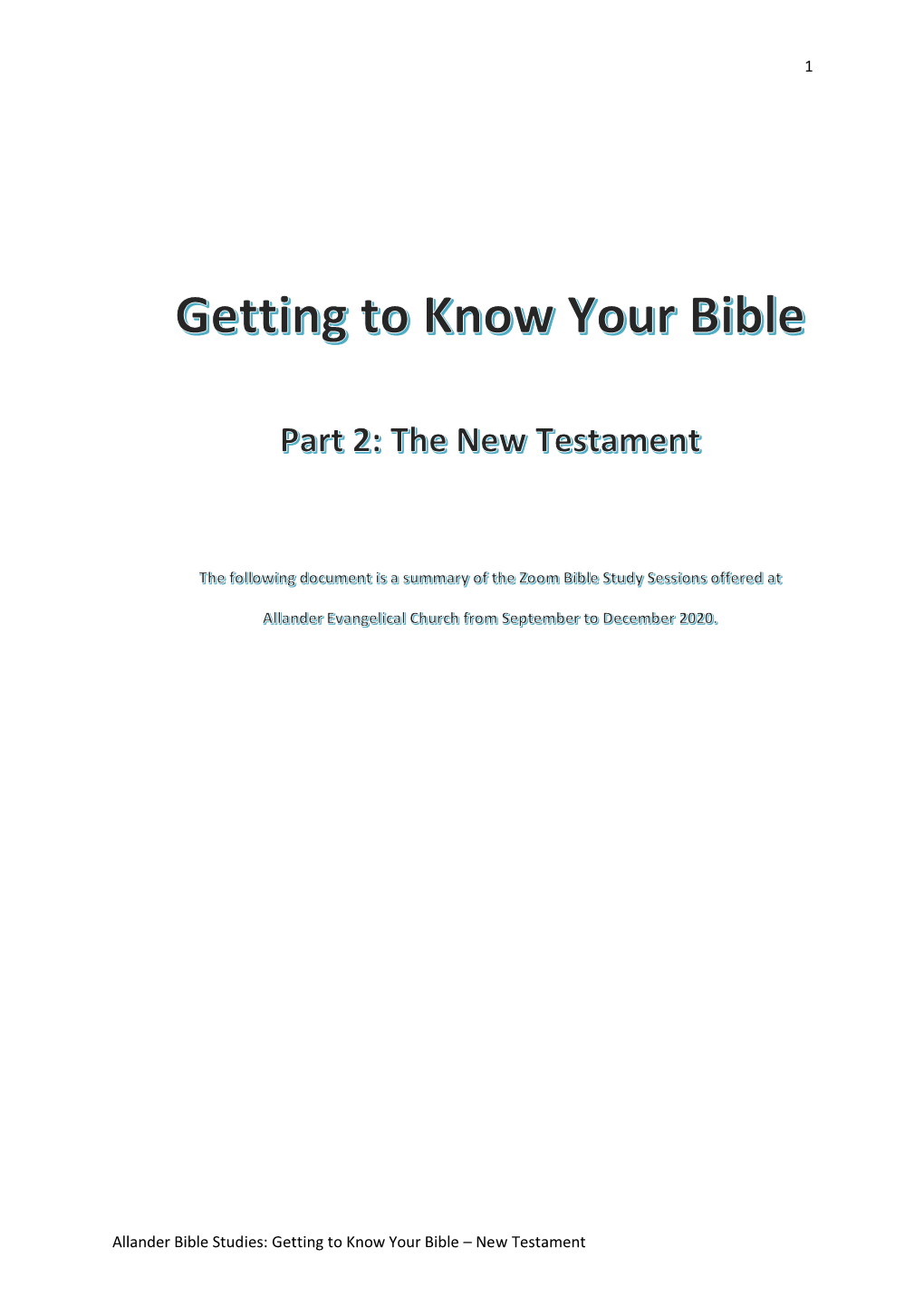 New Testament 2