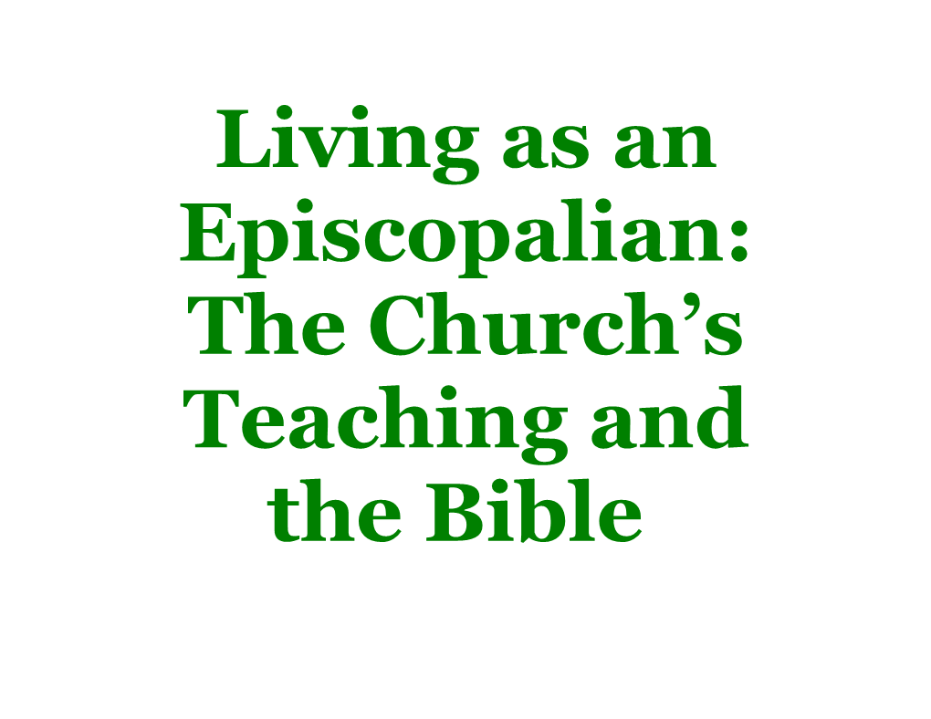 Living As an Episcopalian 3