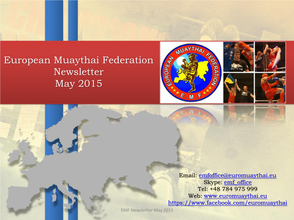 European Muaythai Federation Newsletter May 2015